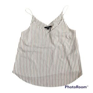 Striped flowy strap tank